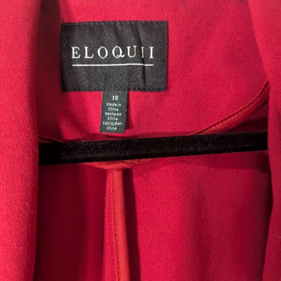 Eloquii Bold Red Women's Blazer - Picture 2 of 3